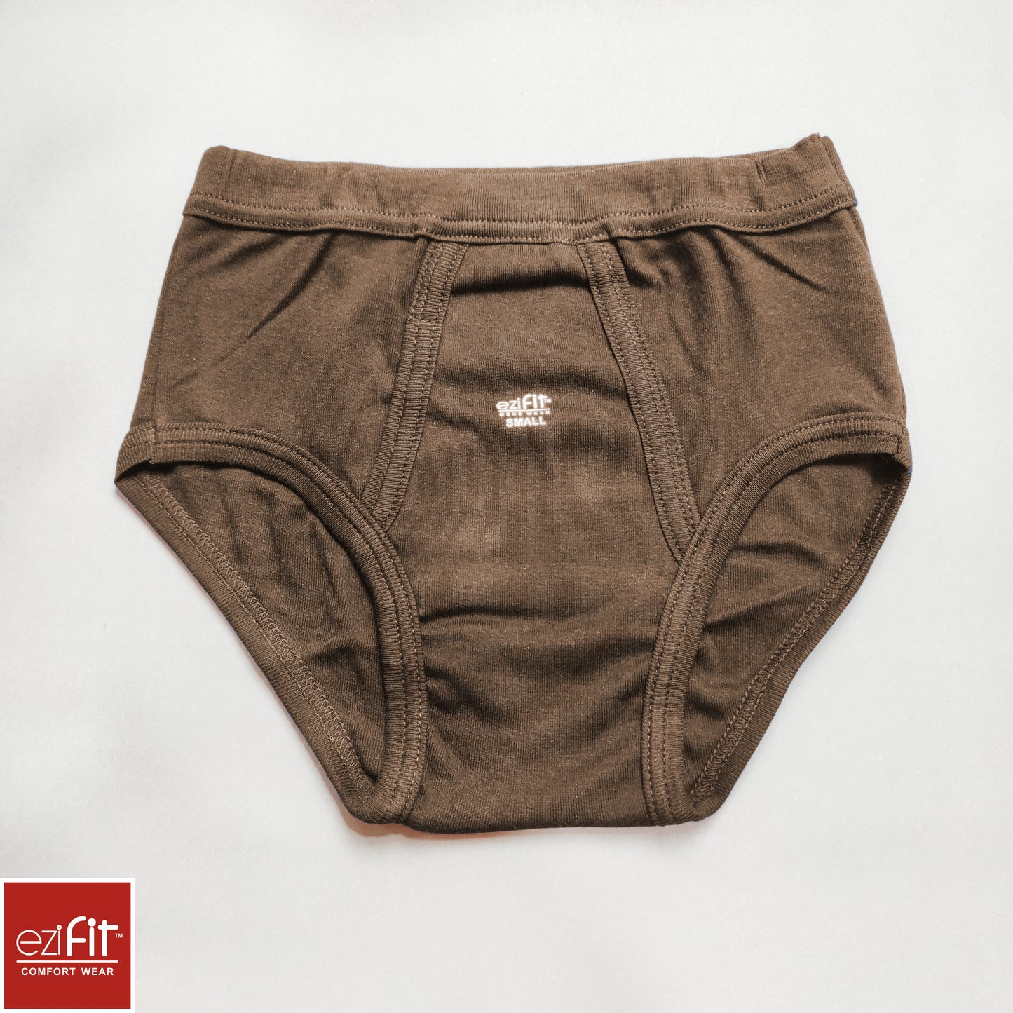 EziFit Pure Combed Cotton Fabric Brown Underwear For Men