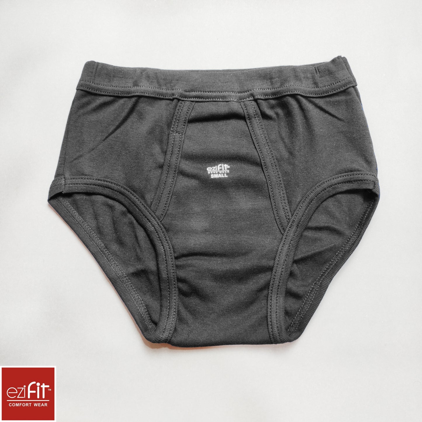 EziFit Pure Combed Cotton Fabric Black Underwear For Men