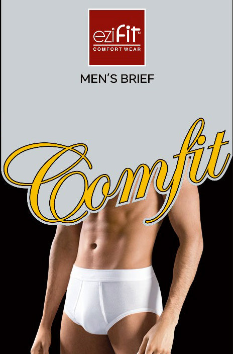 EziFit Comfit Blended Cotton Fabric White Underwear For Men