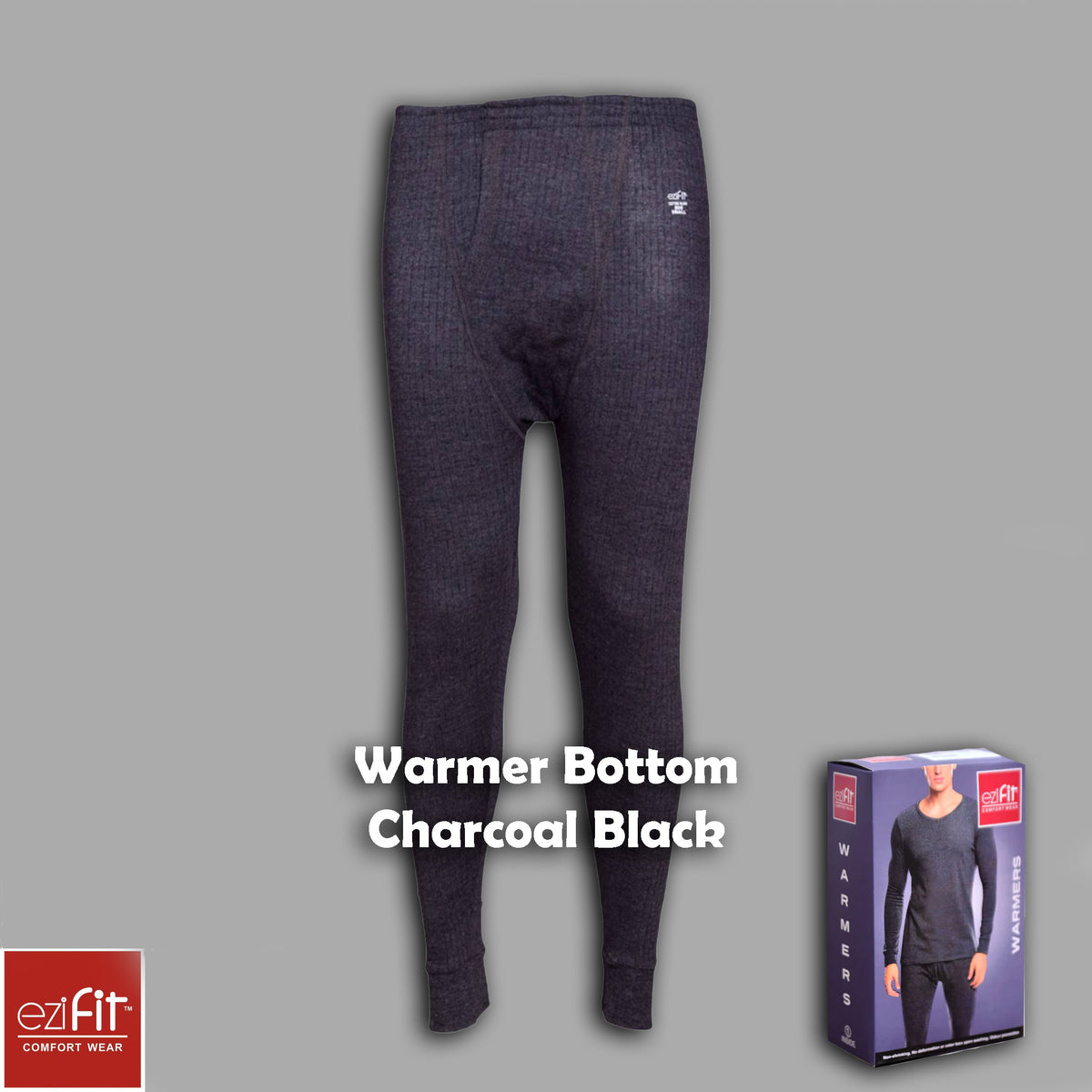 CHARCOAL BLACK EziFit Full Sleeves Warmer Suit