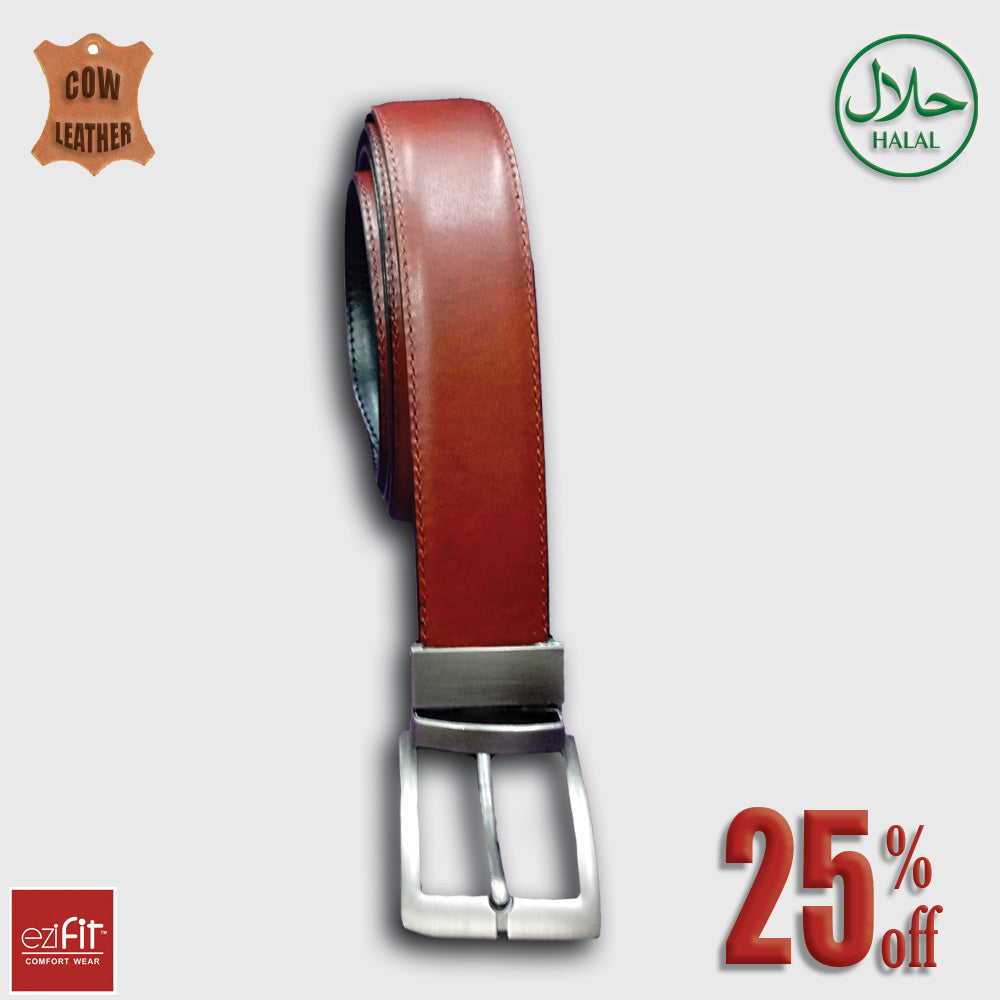 EziFit Black with Dark Brown & Tan Brown Reversible Belt For Men