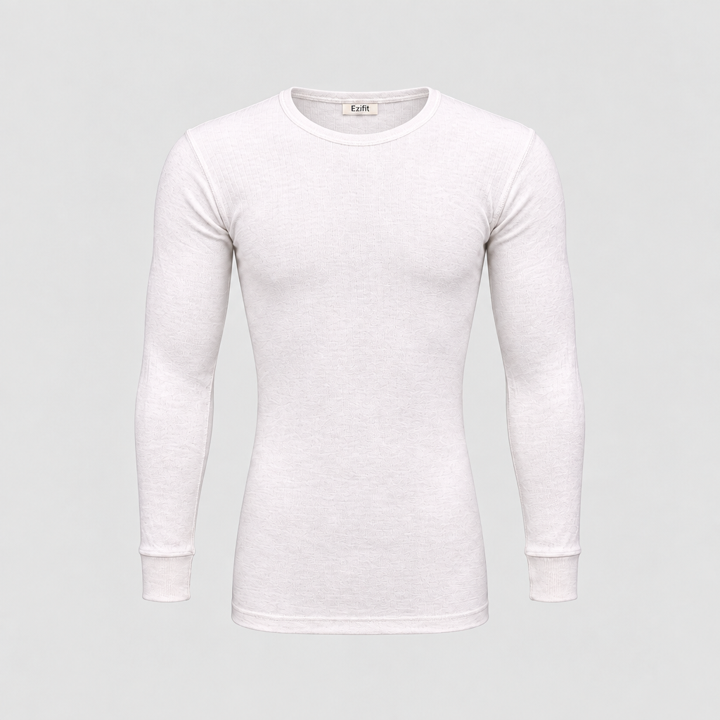 Front-view shirt with front neckline and Ezifit back-neck label