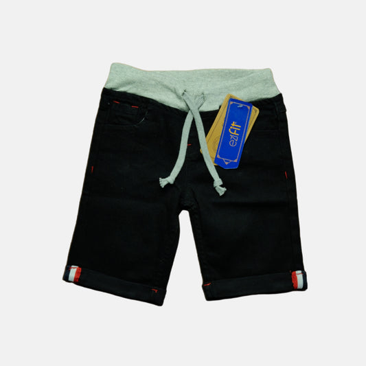 Denim grey grip shorts Black