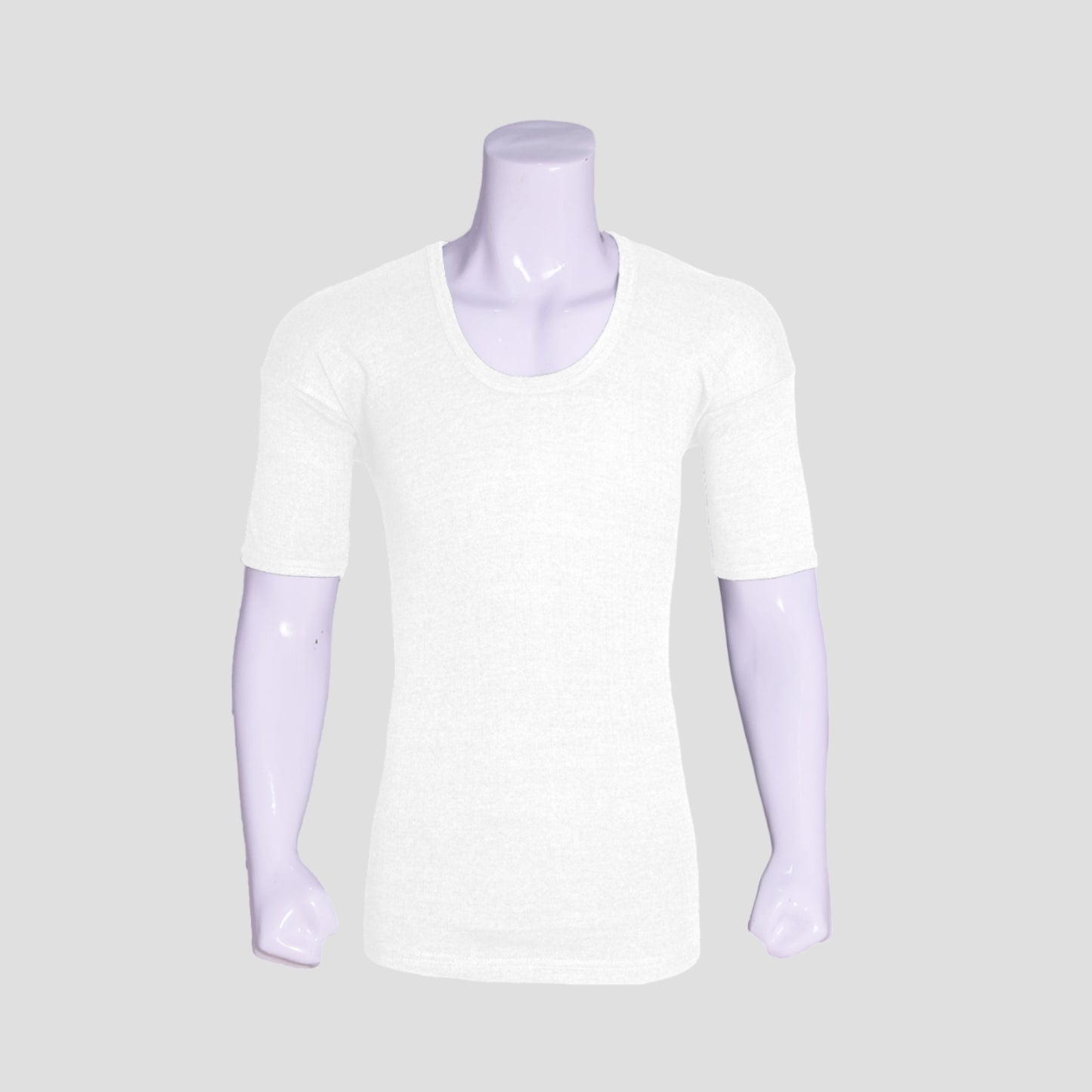 WHITE EziFit Half Sleeves Warmer Shirt