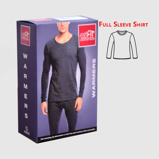 CHARCOAL BLACK EziFit Full Sleeves Warmer Shirt