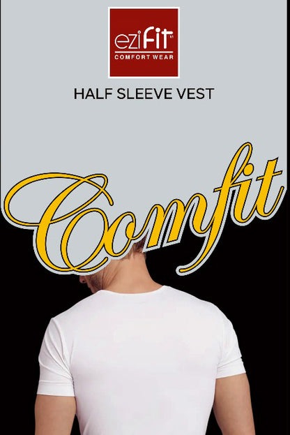 EziFit Comfit Cotton U-Neck Short Sleeve Vest For Men