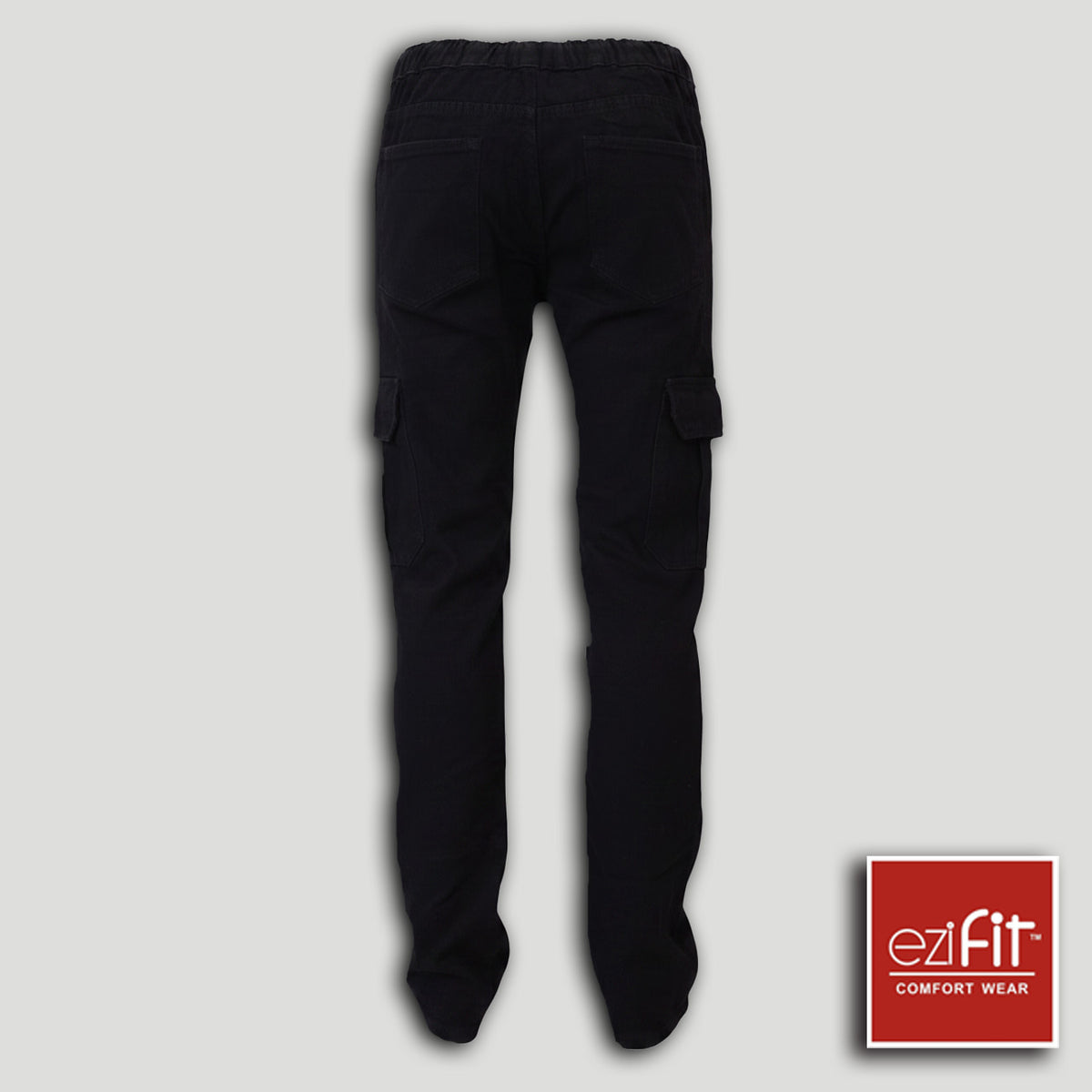 Men Denim Cargo Pant Black