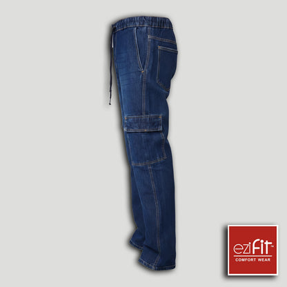 Men Denim Cargo Pant Blue
