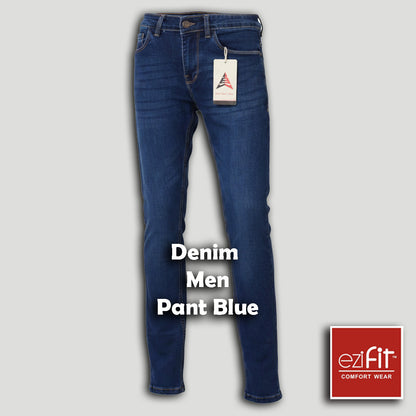 Men Denim Pant Blue Silm fit