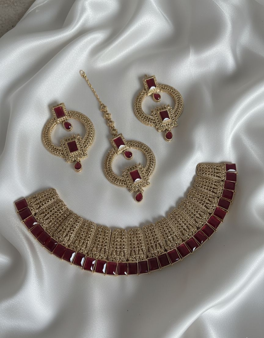 Royale Bridal Jewelry (Maroon)
