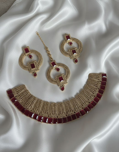 Royale Bridal Jewelry (Maroon)