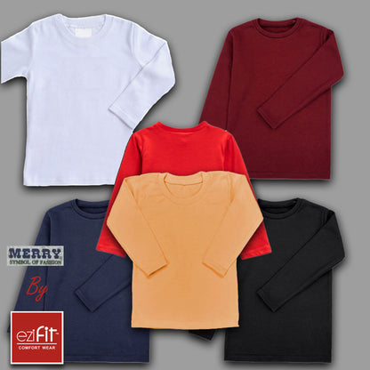 EZIFIT Cotton Lycra Round Neck - BLACK