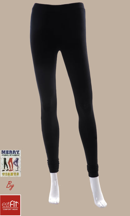 EZIFIT Cotton Lycra Tights BLACK
