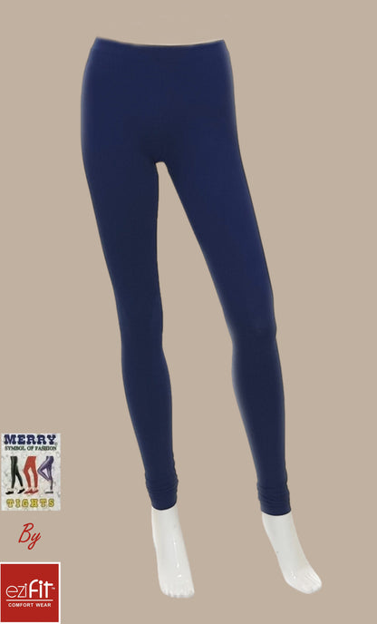 EZIFIT Cotton Lycra Tights Blue
