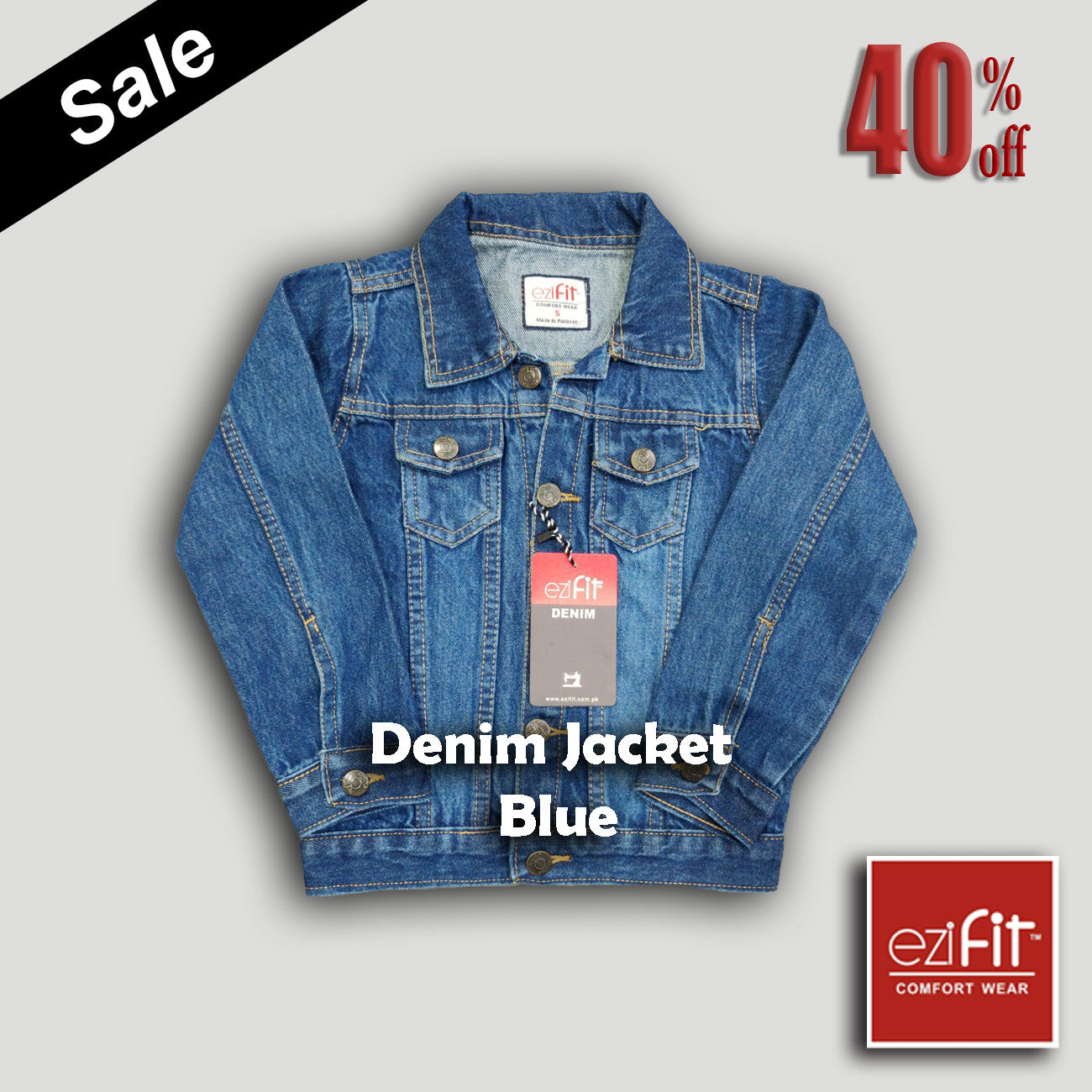 Denim jacket - Blue for boys 2 - 11 year