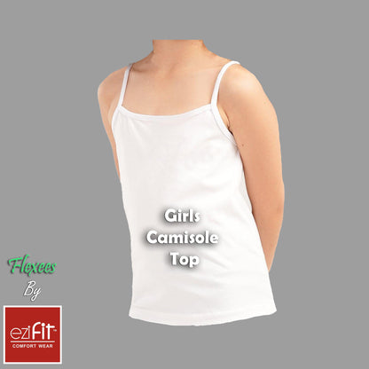 EZIFIT Girls Cotton Camisole Top WHITE