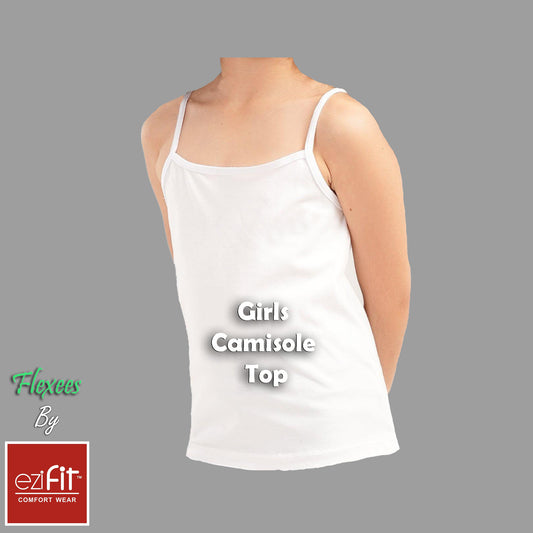 EZIFIT Girls Cotton Camisole Top WHITE