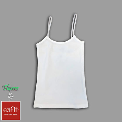 EZIFIT Girls Cotton Camisole Top WHITE