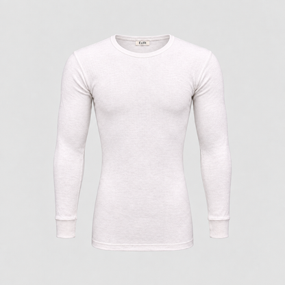 Front-view shirt with front neckline and Ezifit back-neck label
