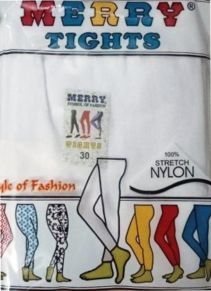 EZIFIT Cotton Lycra Tights WHITE