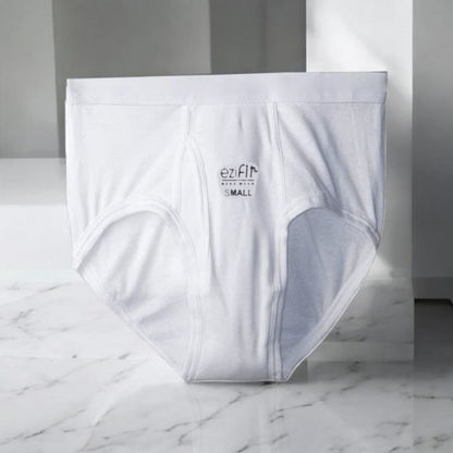 EziFit Pure Combed Cotton Fabric White Underwear For Men