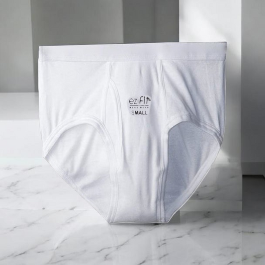 EziFit Pure Combed Cotton Fabric White Underwear For Men