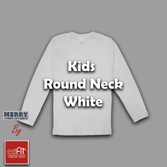 EZIFIT Cotton Lycra Round Neck - WHITE