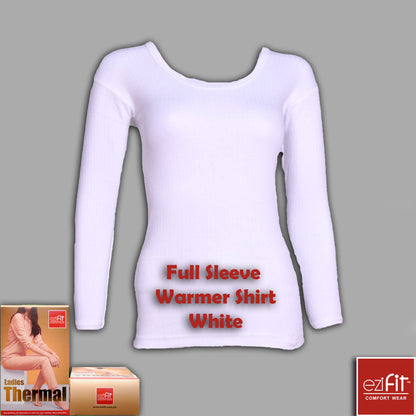WHITE Ezifit Women Full sleeve Warmer Shirt