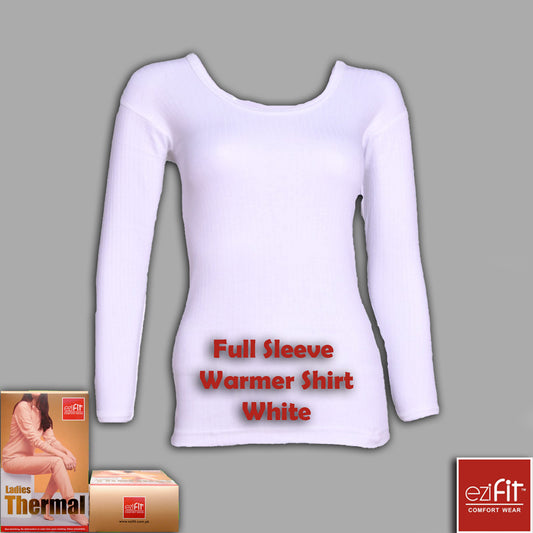 WHITE Ezifit Women Full sleeve Warmer Shirt